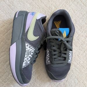 Nike Ja 1 Personal Touch Lavender, Grey And Glow-In-The-Dark Sneakers Size 2Y